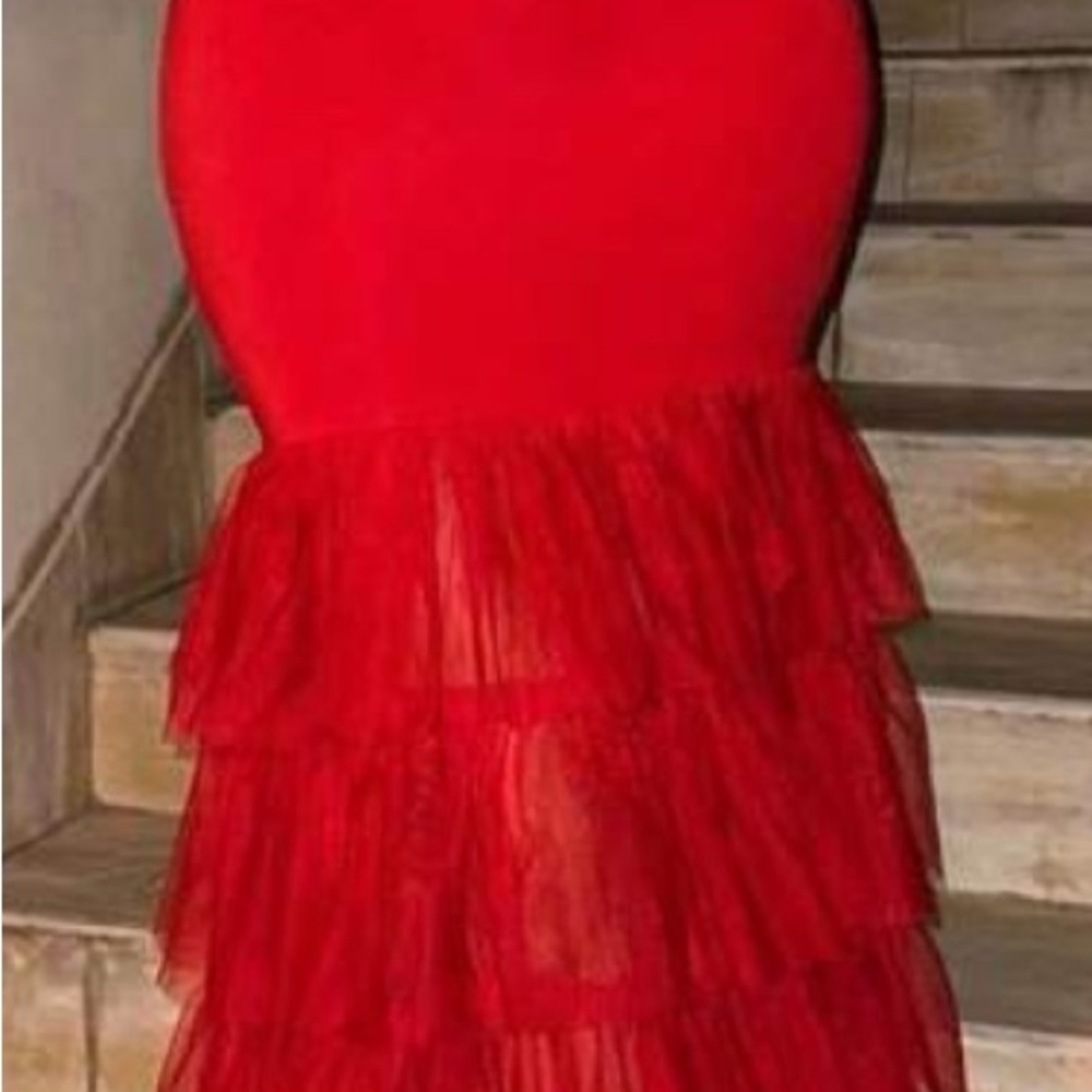 SHEIN Vibrant Red and Elegant 2PC Skirt set